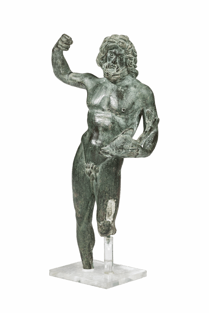Estatuilla de bronce de neptuno