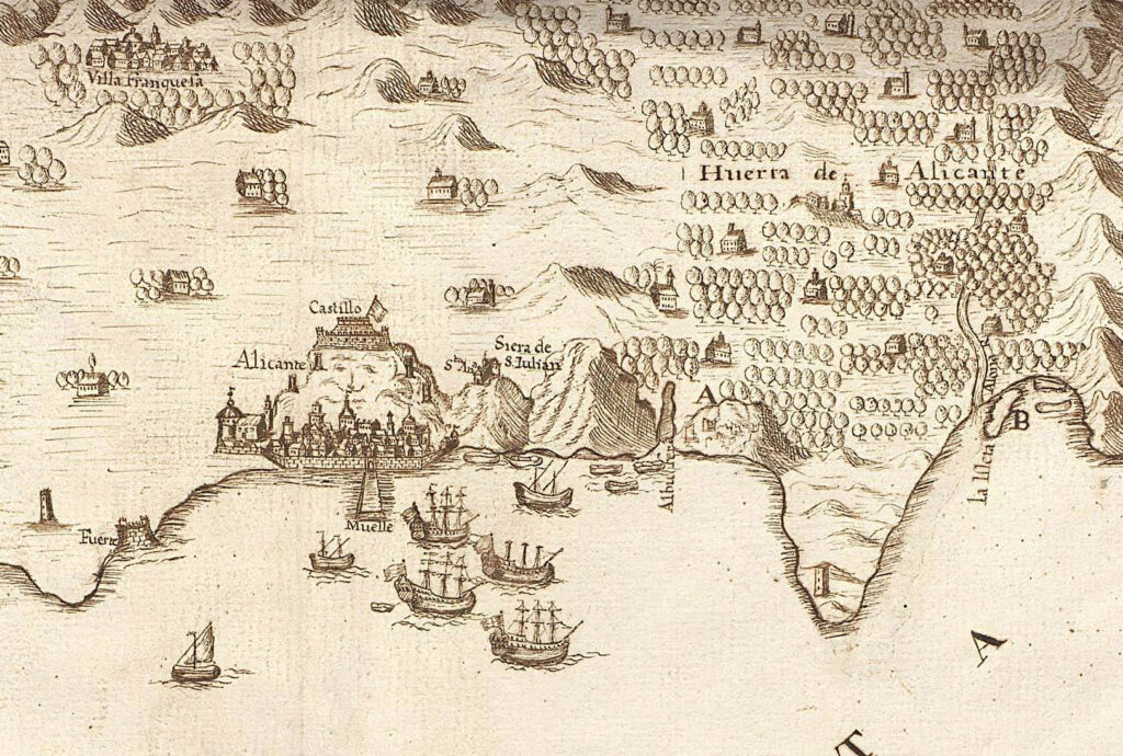 Mapa de la Bahía de Alicante